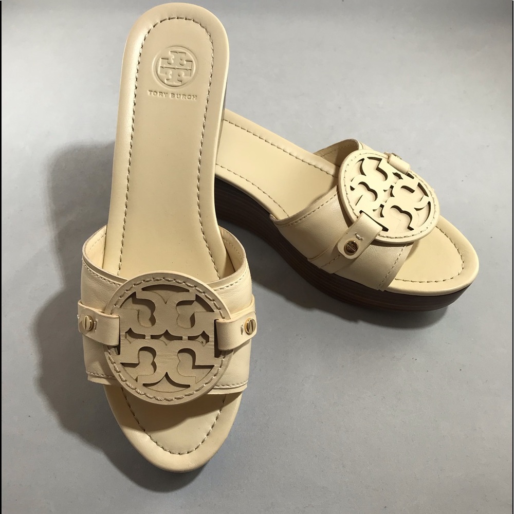 Tory Burch Madalena Wedge Slide Leather Sandal